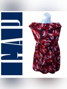GAP Women’s Strapless Floral Dress 🌹🤍🖤